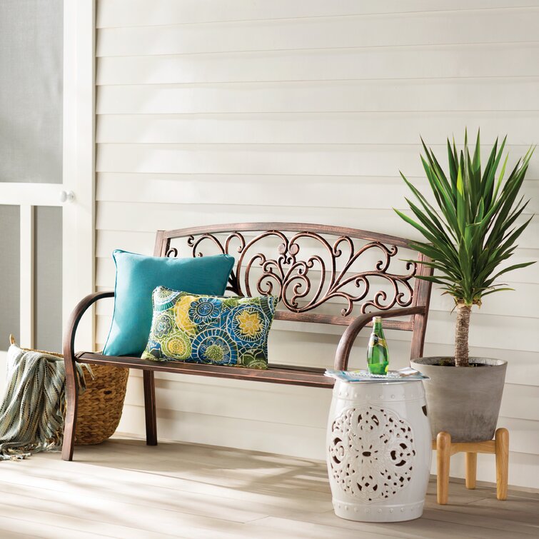 Blooming iron garden discount bench